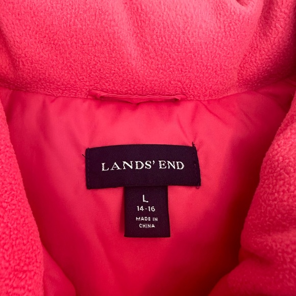 LANSโS END padded vest with goose feather used as a new strong pink, size L - Picture 12 of 13